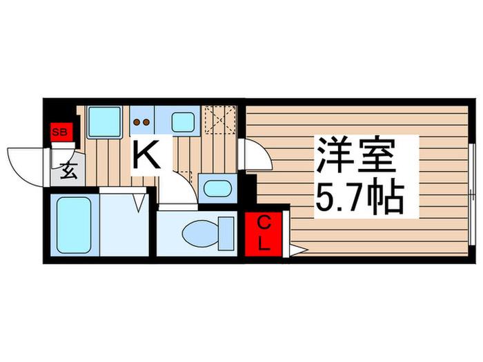 SHANTI GREEN(1K/3階)の間取り写真
