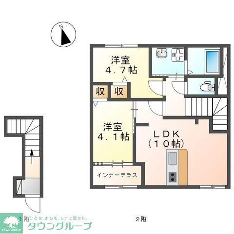 パラドール(2LDK/2階)の間取り写真