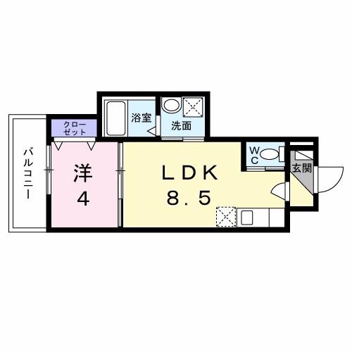 GOODLIFE 小阪本町(1LDK/3階)の間取り写真