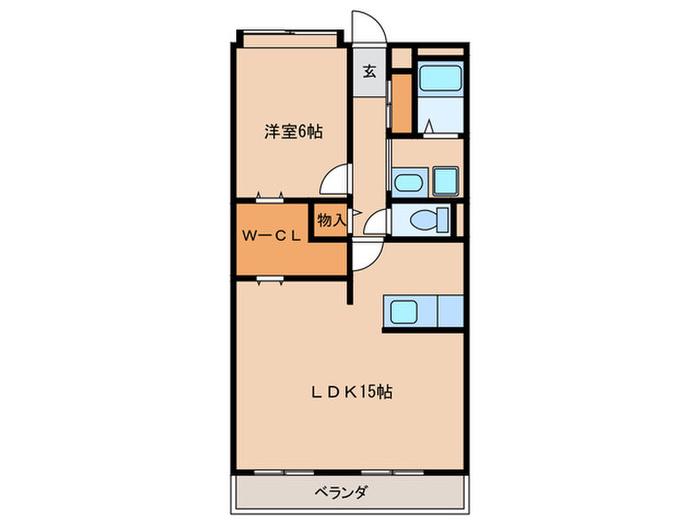 ETマンション(1LDK/4階)の間取り写真