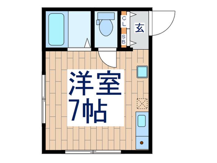 CASA FELICE(ワンルーム/2階)の間取り写真