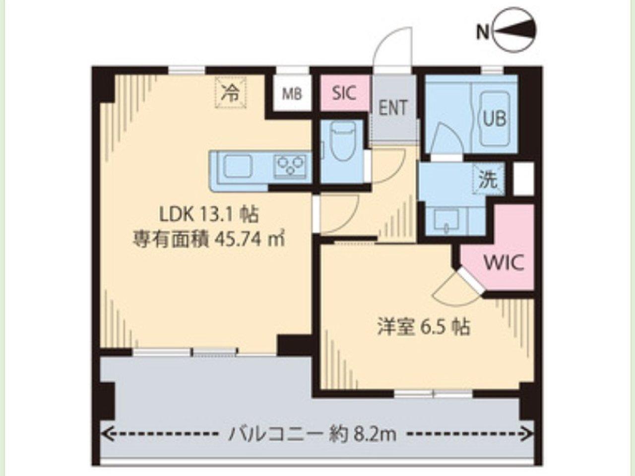 MIA CASA I(1LDK/5階)の間取り写真