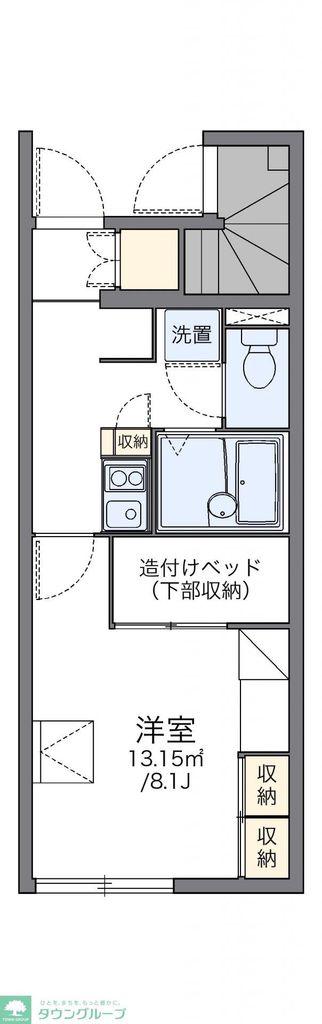 レオパレスアヴニール(1K/1階)の間取り写真