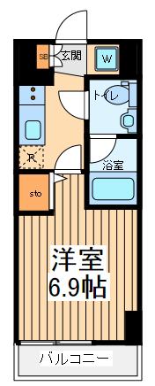 ズーム川崎サウス(1K/8階)の間取り写真