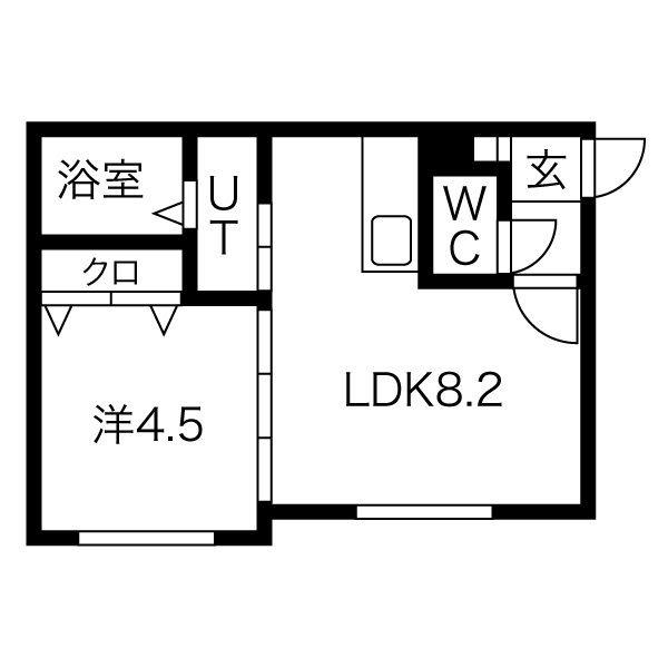 リヴィエールS10(1LDK/4階)の間取り写真