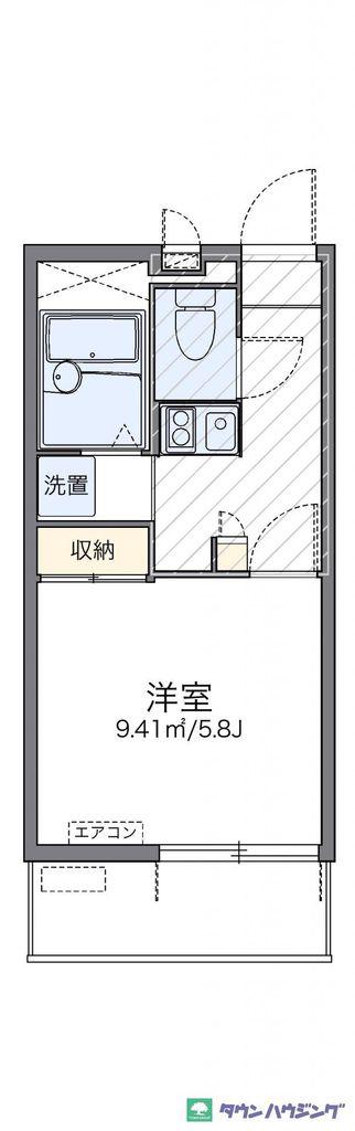 レオパレスイキ西新宿(1K/2階)の間取り写真