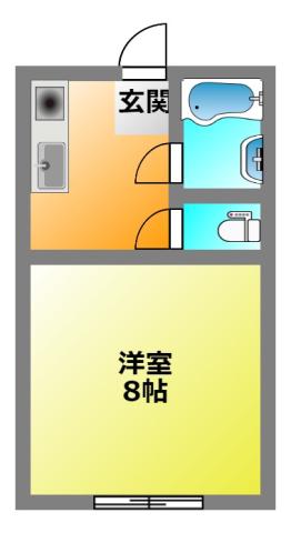 コーポ松和(1DK/1階)の間取り写真