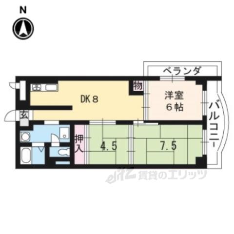 山崎ビル(3LDK/4階)の間取り写真
