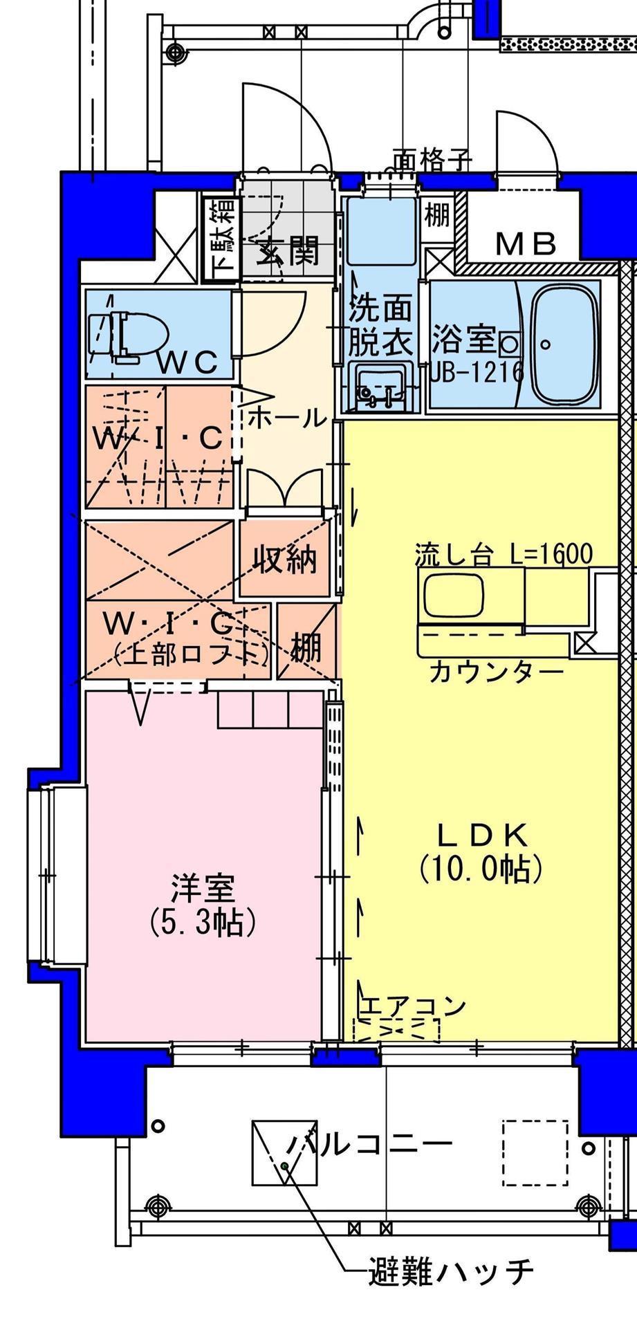 アンジェラ(1LDK/5階)の間取り写真