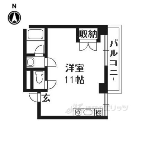 FORCE NISHIKI (ワンルーム/5階)の間取り写真