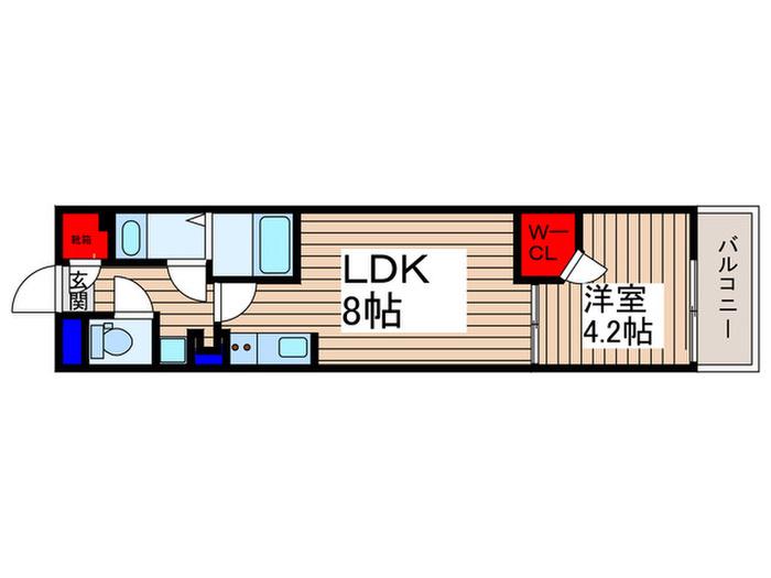 LIV水子(1LDK/3階)の間取り写真