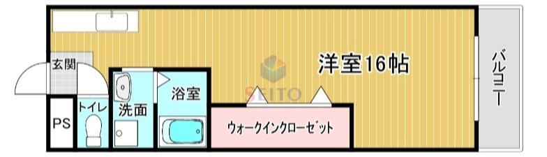 岡町駅前レジデンス(ワンルーム/4階)の間取り写真