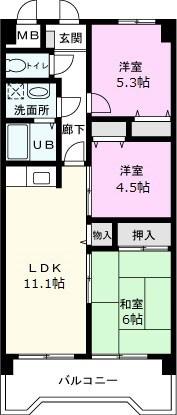 コン・アモーレ東川口(3LDK/6階)の間取り写真