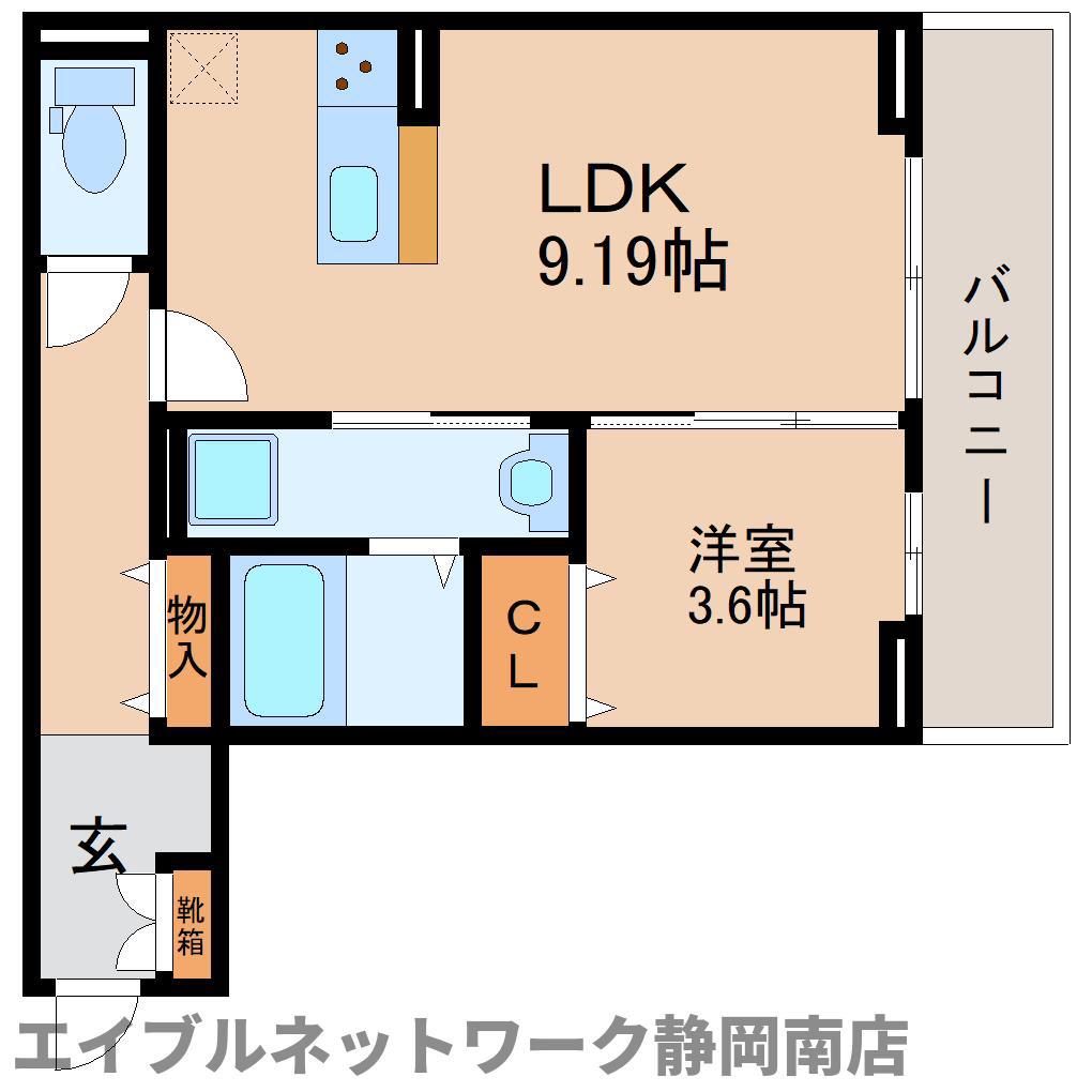 D CREST中田本町(1LDK/3階)の間取り写真