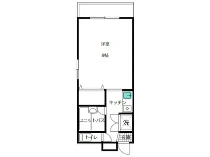 メゾン・ド・ヌーベル堀川町(1K/2階)の間取り写真