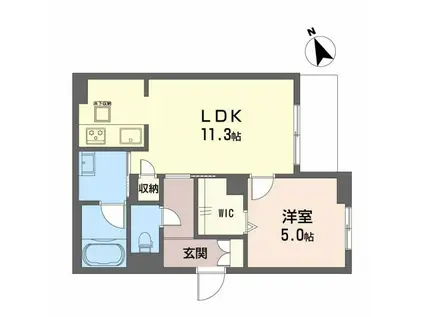 メゾン・ド・ビビ(1LDK/1階)の間取り写真