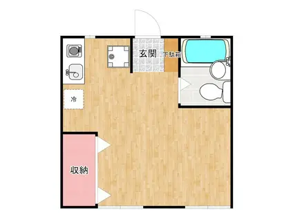 メイ・ハウス(ワンルーム/2階)の間取り写真