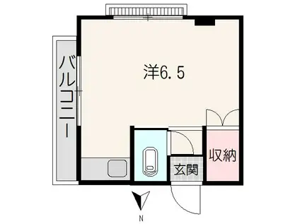 コーポ神宮(ワンルーム/3階)の間取り写真