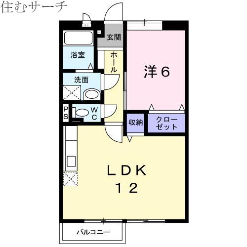 ファミール西台(1LDK/2階)の間取り写真