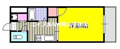 グリーンパーク賞田(1K/1階)の間取り写真