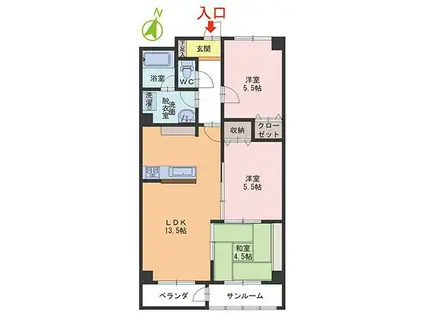 アヴァンティ(3LDK/3階)の間取り写真