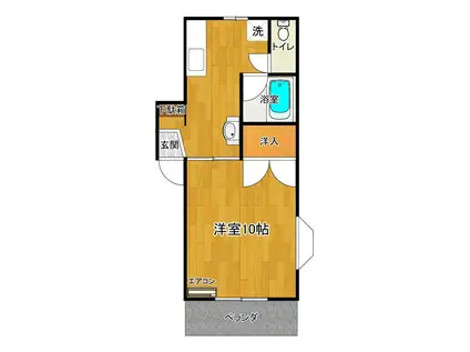 カサ・アレグリア(1K/1階)の間取り写真