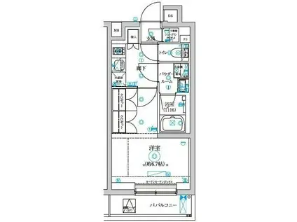 セジョリ中野富士見町(1K/3階)の間取り写真