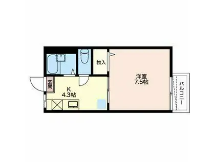 DANA QUEEN(1K/2階)の間取り写真