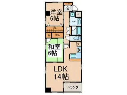 SEJOUR728(2LDK/5階)の間取り写真