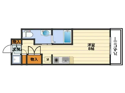 エスリード御堂筋梅田(1K/11階)の間取り写真