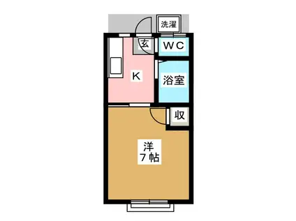 コーポ欅(1K/1階)の間取り写真