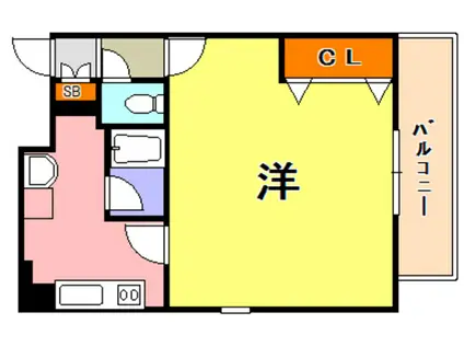 MASANI三宮(1K/6階)の間取り写真