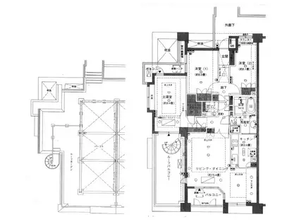 恵比寿シティハウス(3LDK/14階)の間取り写真