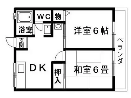 ハイム光栄(2DK/2階)の間取り写真