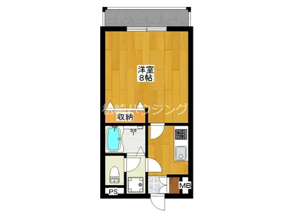 プラサンヌ・サワ(1K/2階)の間取り写真