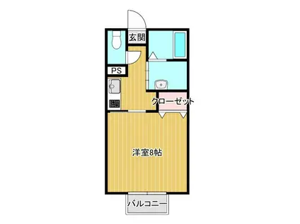 エクセレント A(1K/1階)の間取り写真