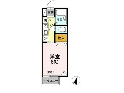 ドルフ北烏山B(1K/1階)の間取り写真