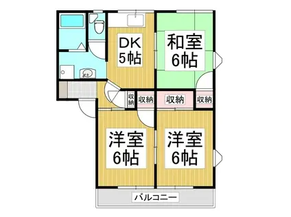 フラワーフレグランス(3DK/2階)の間取り写真