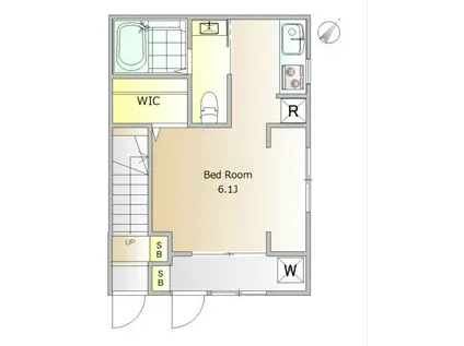 CIELO 祐天寺(ワンルーム/1階)の間取り写真