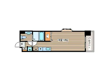 SUM広瀬通(ワンルーム/4階)の間取り写真