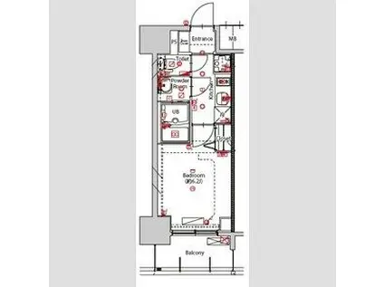 MAXIV東別院(1K/5階)の間取り写真