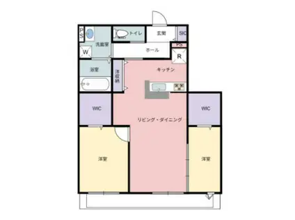 AQURIA須磨海浜公園(2LDK/2階)の間取り写真