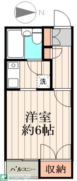 カーサ千駄木(1K/1階)の間取り写真