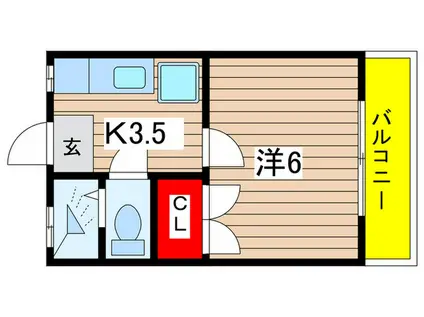 ダイワハイツ(1K/3階)の間取り写真