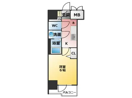 メイクスアート上前津VI(1K/7階)の間取り写真