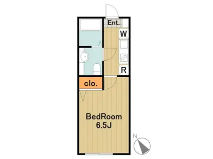 アザーレ・キュリオス栗平A(1K/2階)の間取り写真