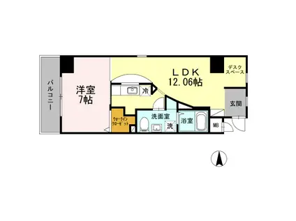 スペチアーレ(1LDK/6階)の間取り写真