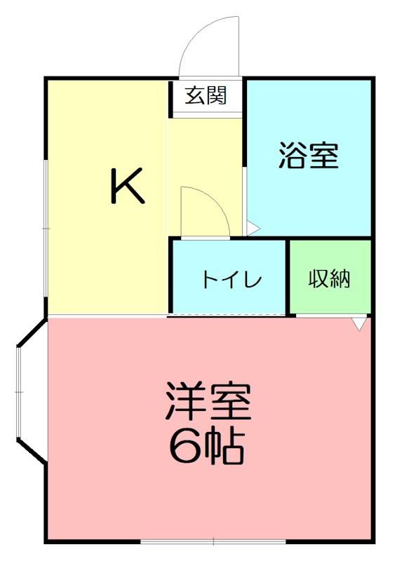 メゾンドベルフィーユ(1K/1階)の間取り写真