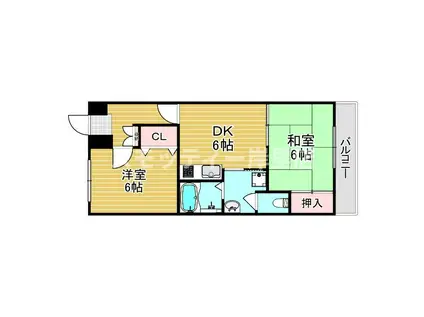 アイディール87(2DK/2階)の間取り写真