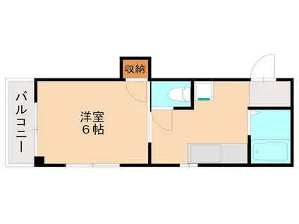 アルファディオ山王(1K/3階)の間取り写真